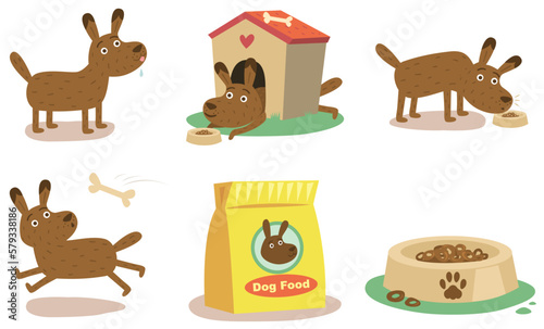 Vector happy dog illustration