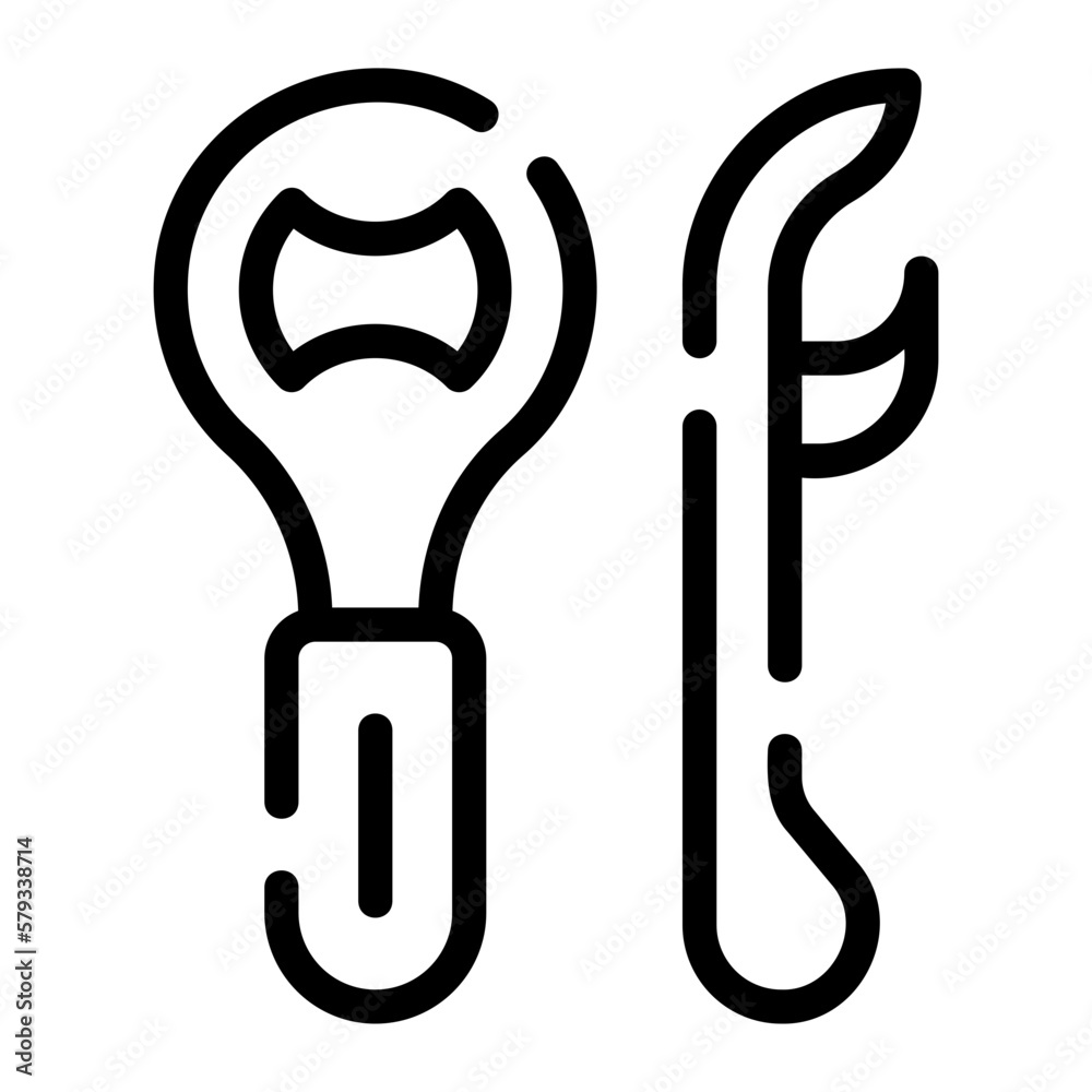 Obraz premium bottle opener line icon