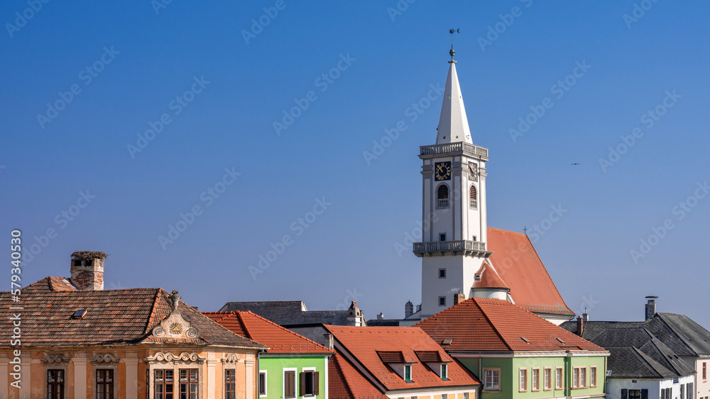 Obraz premium Rust eine Stadt in Burgenland Österreich mit blauen Himmel