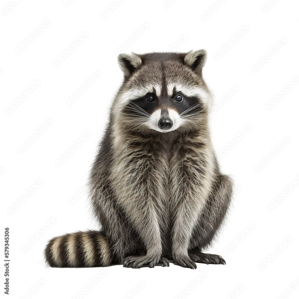 raccoon isolated on  background