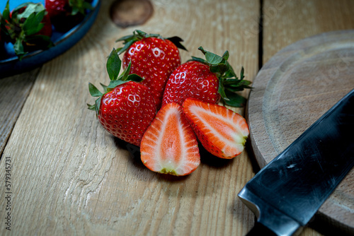 red juicy strawberry 