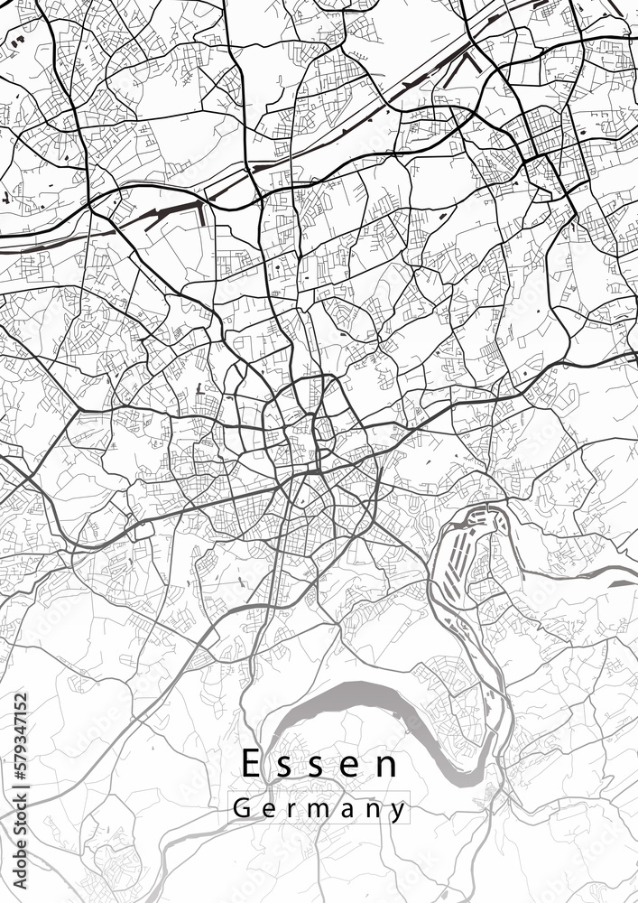 Obraz premium Essen Germany City Map