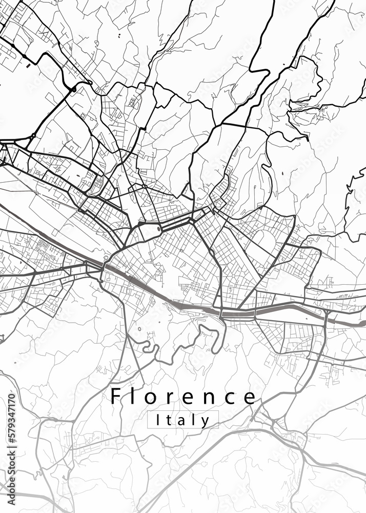 Florence Italy City Map
