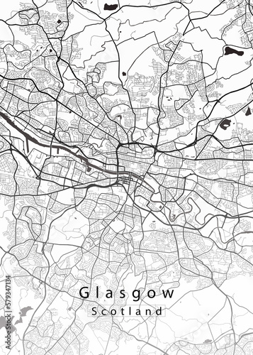 Glasgow Scotland City Map