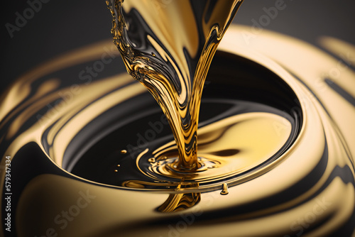 Wallpaper Mural liquid hot gold alloy Generative AI Torontodigital.ca