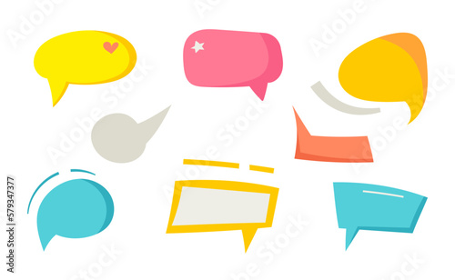 Vector illustration of colorful stickers in a flat design.