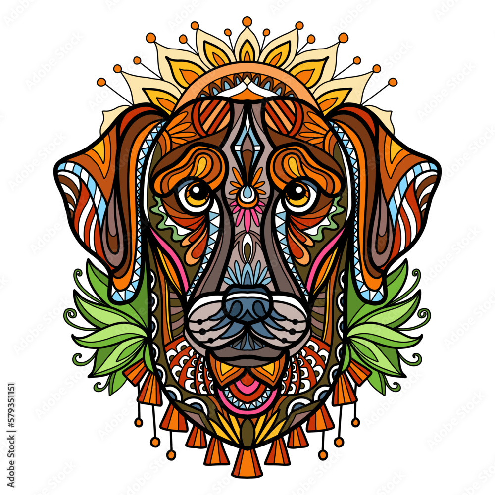 Abstract head of labrador dog vector illustration Abstract head of labrador dog vector illustration