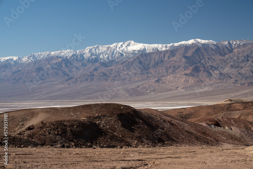 The Panamint Range is a short rugged fault-block mountain range in the northern Mojave Desert, within Death Valley National Park  photo