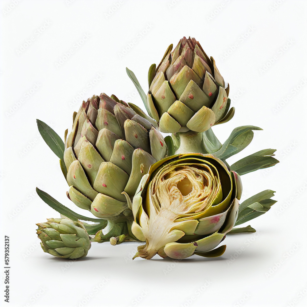 Obraz premium artichokes isolated on a white background