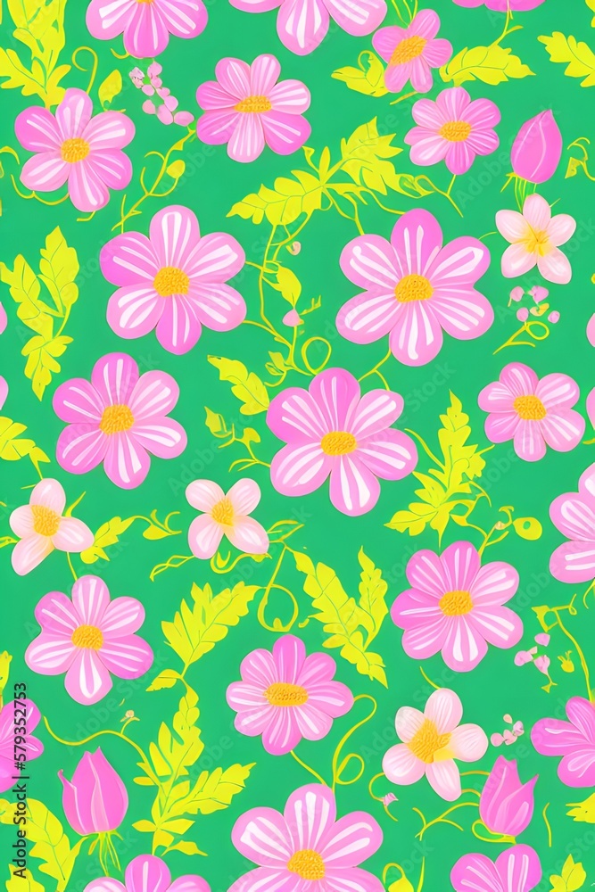Flower pattern colorful illustration
