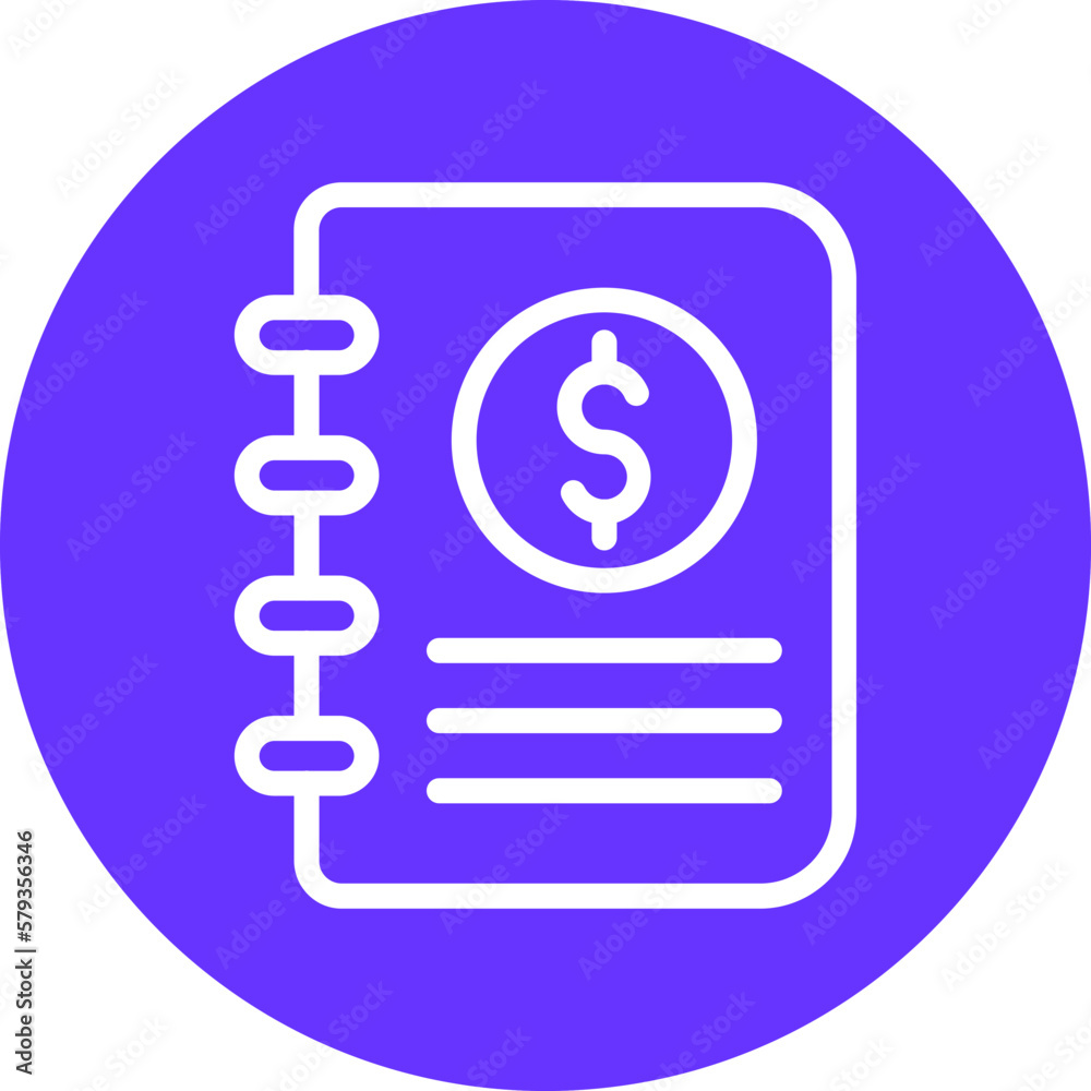 Vector Design Accounting Book Icon Style
