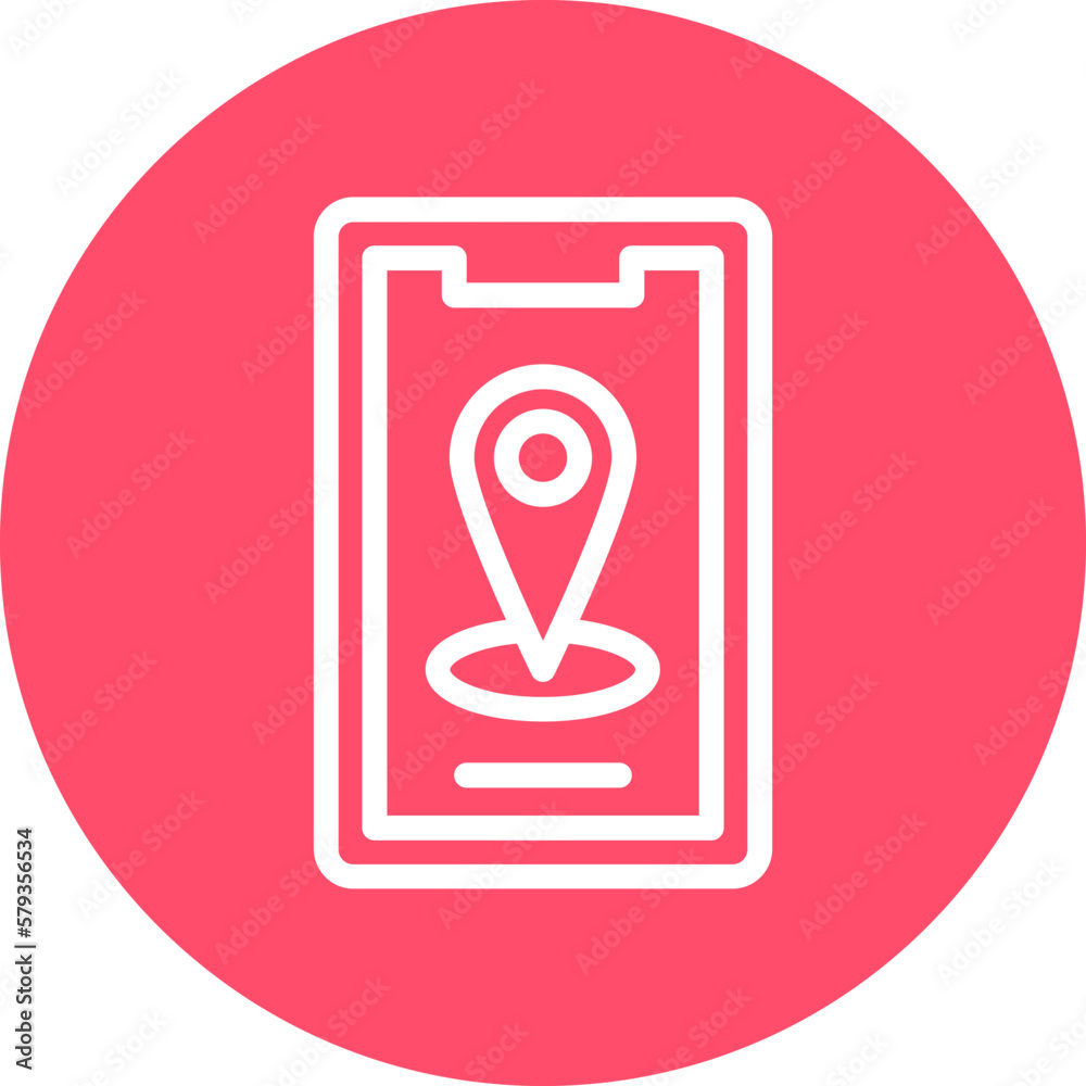 Vector Design Mobile Map Icon Style Vector Design Mobile Map Icon Style