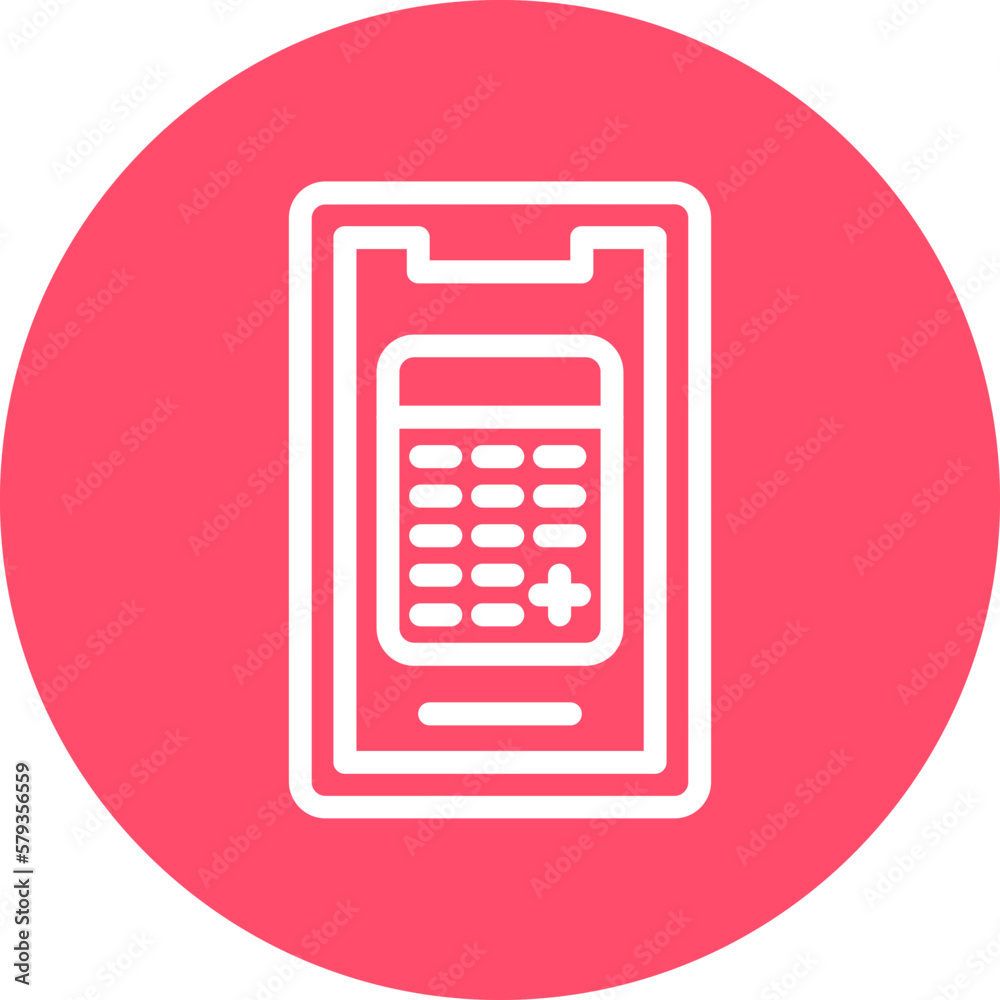 Vector Design Mobile Calculator Icon Style Vector Design Mobile Calculator Icon Style