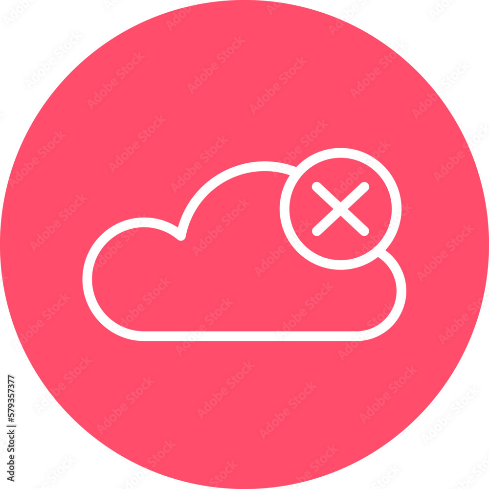 Obraz premium Vector Design Cloud Delete Icon Style