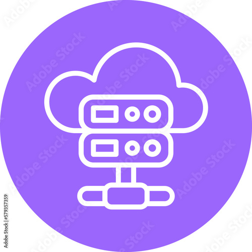 Vector Design Cloud Server Icon Style