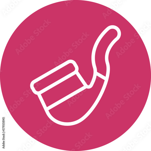 Vector Design Smoking Pipe Icon Style