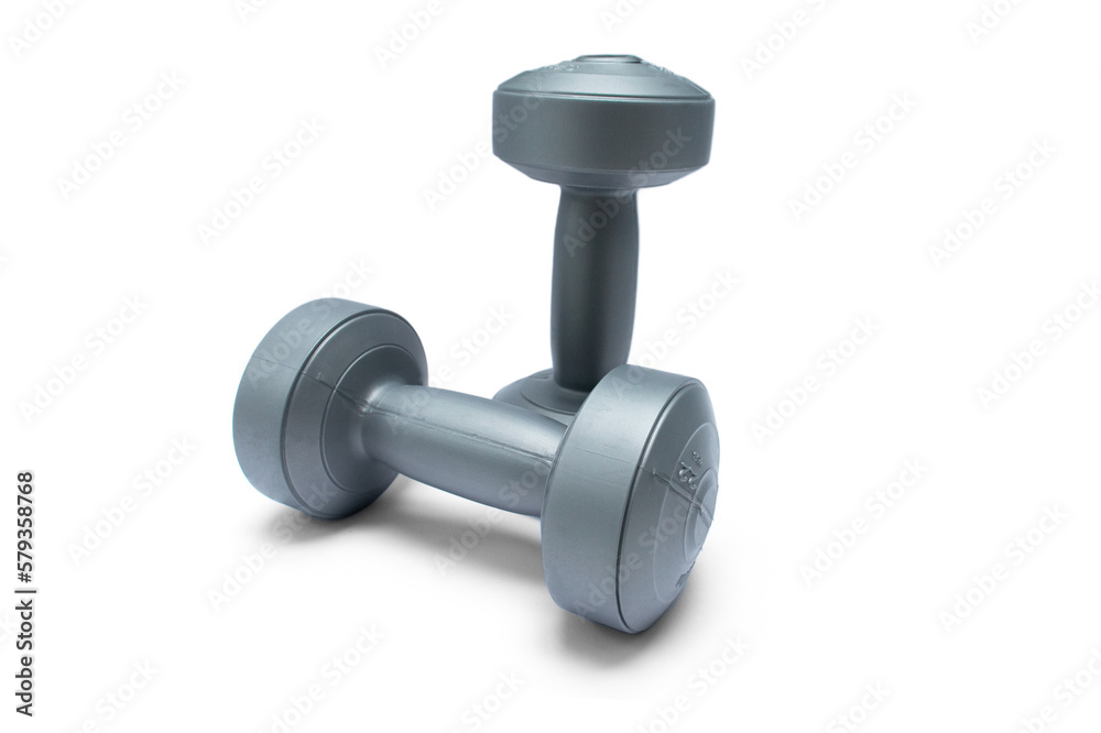 A photo after some edits, 2.2 lbs dumbbells on isolated white background. A photo after some edits, 2.2 lbs dumbbells on isolated white background.