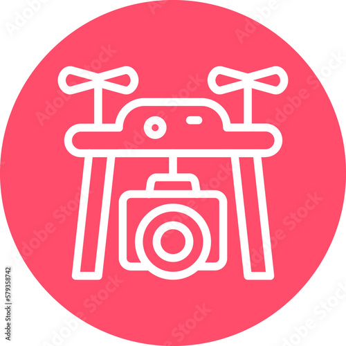 Vector Design Drone Camera Icon Style