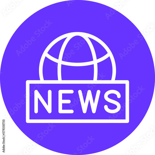 Vector Design Global News Icon Style
