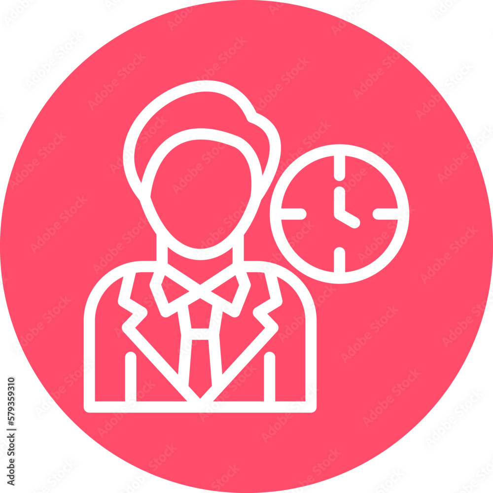 Vector Design Work Time Icon Style Vector Design Work Time Icon Style