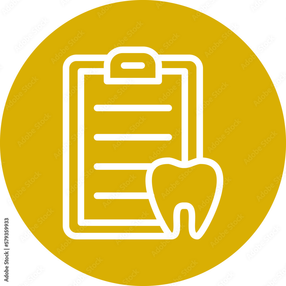 Vector Design Dental Record Icon Style Vector Design Dental Record Icon Style
