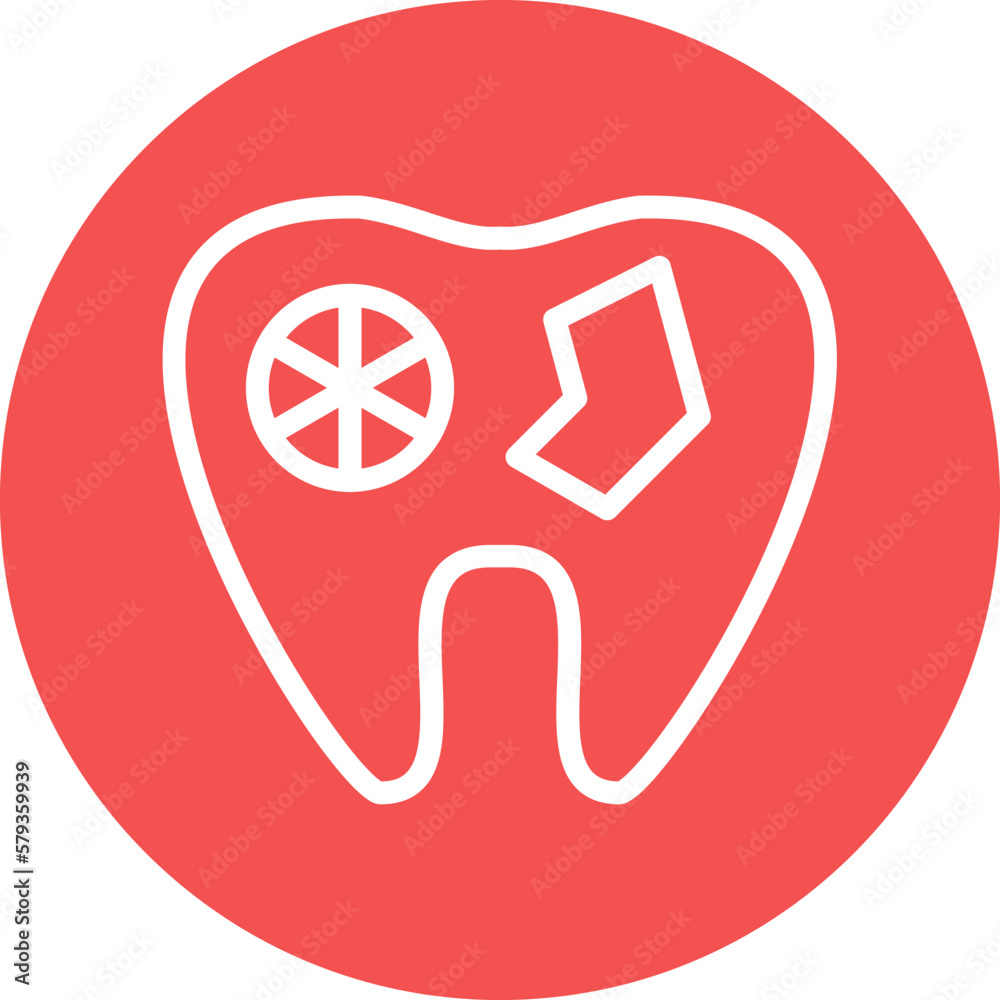 Vector Design Tooth Infection Icon Style Vector Design Tooth Infection Icon Style