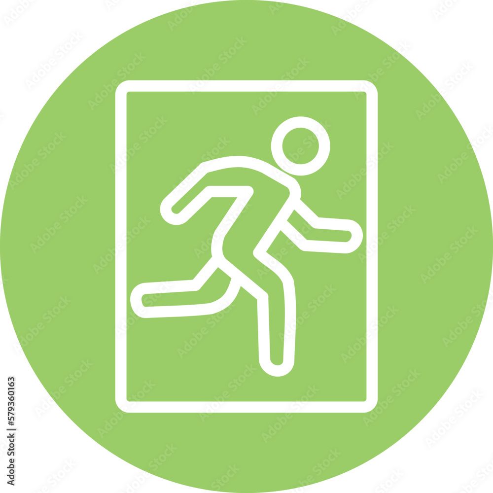 Vector Design Emergency Exit Icon Style