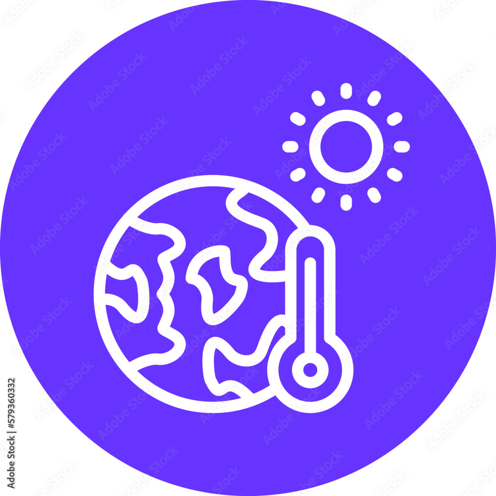 Vector Design Global Warming Icon Style Vector Design Global Warming Icon Style