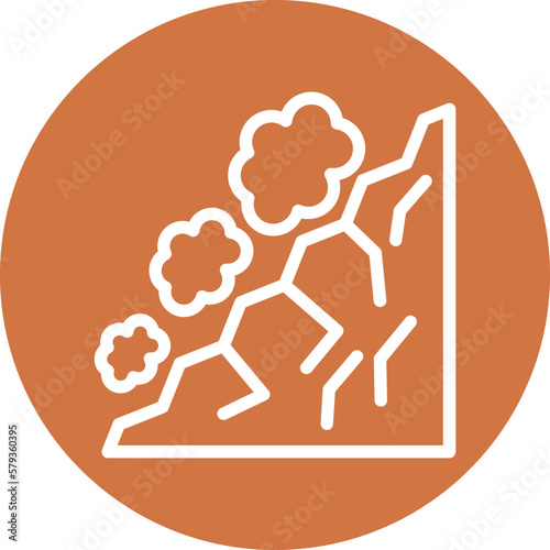 Vector Design Snow Avalanche Icon Style