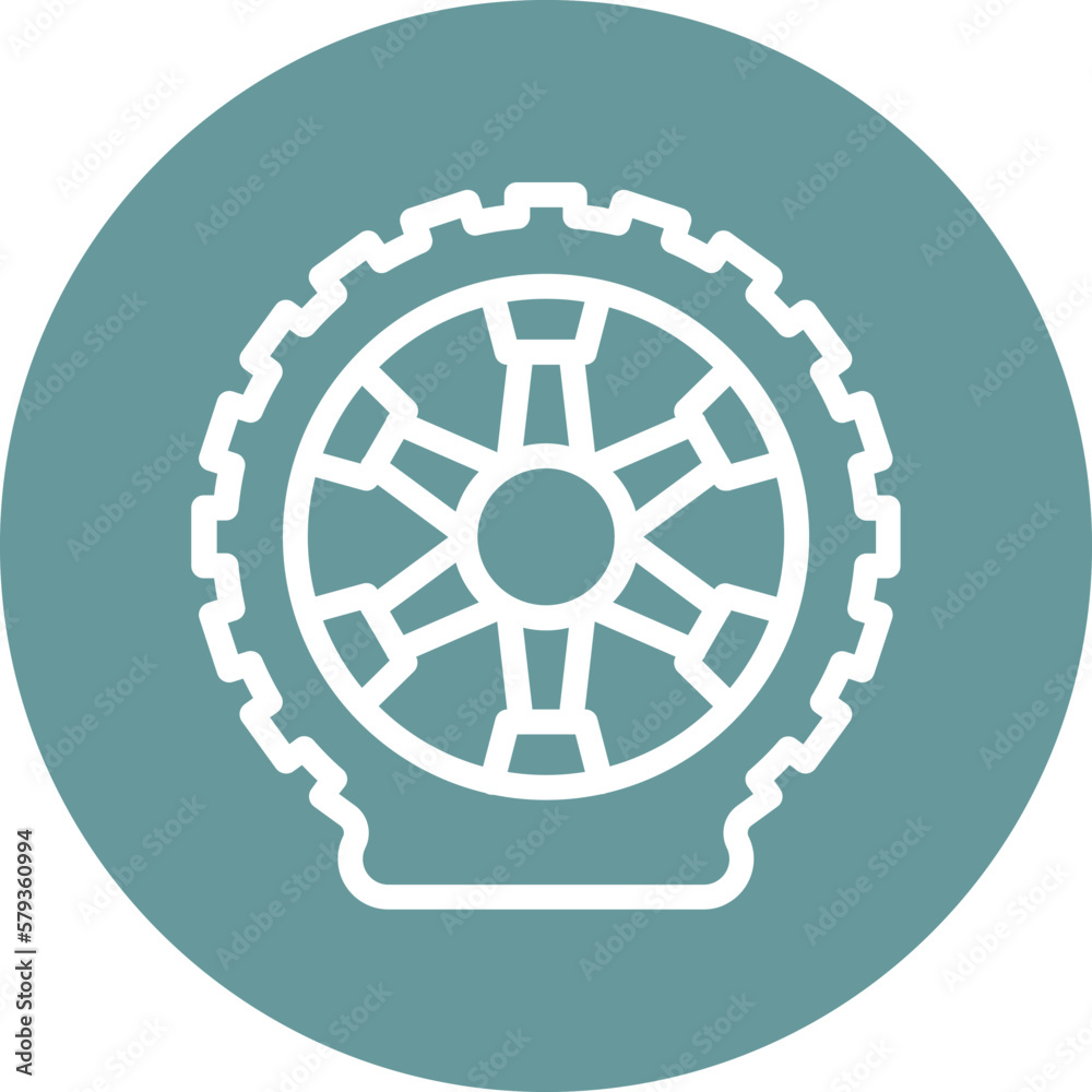 Vector Design Flat Tire Icon Style Vector Design Flat Tire Icon Style
