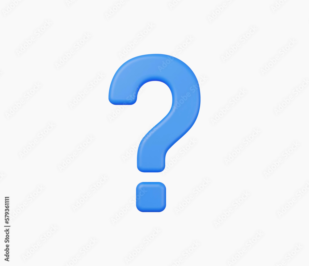 3d Realistic Question mark vector Illustration 3d Realistic Question mark vector Illustration