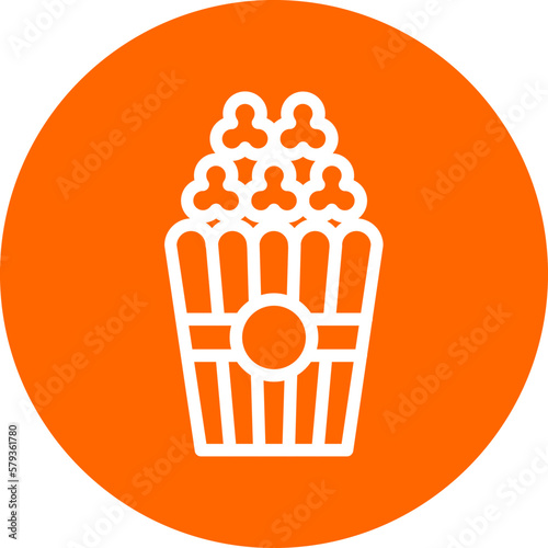 Vector Design Popcorn Icon Style