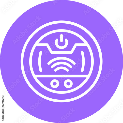 Vector Design Robot Vaccum Icon Style