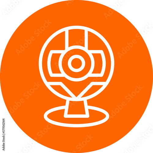 Vector Design Round Webcam Icon Style