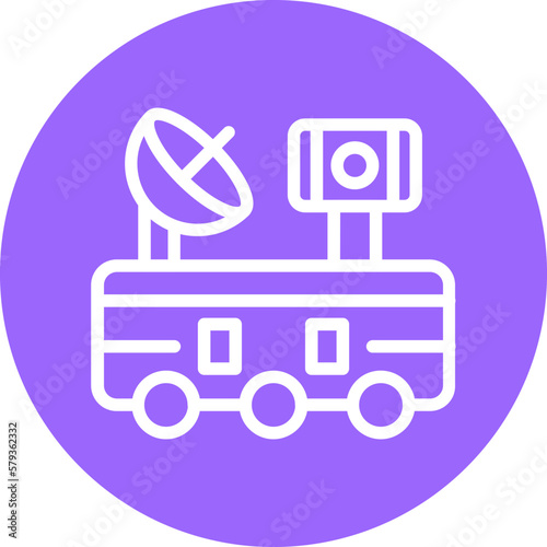 Vector Design Mars Rover Icon Style