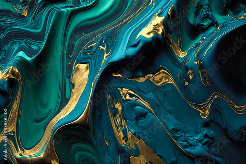 Marble, ink, paint, abstraction. Close-up image. Colorful abstract painting background. Oil paint with a high textured texture. Art to print. Printable artwork Generative AI