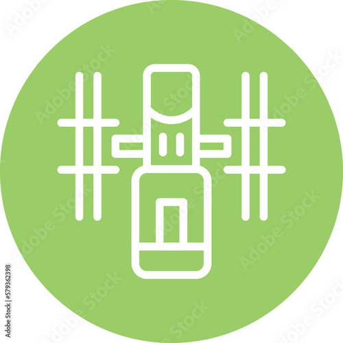 Vector Design Hubble Telescope Icon Style