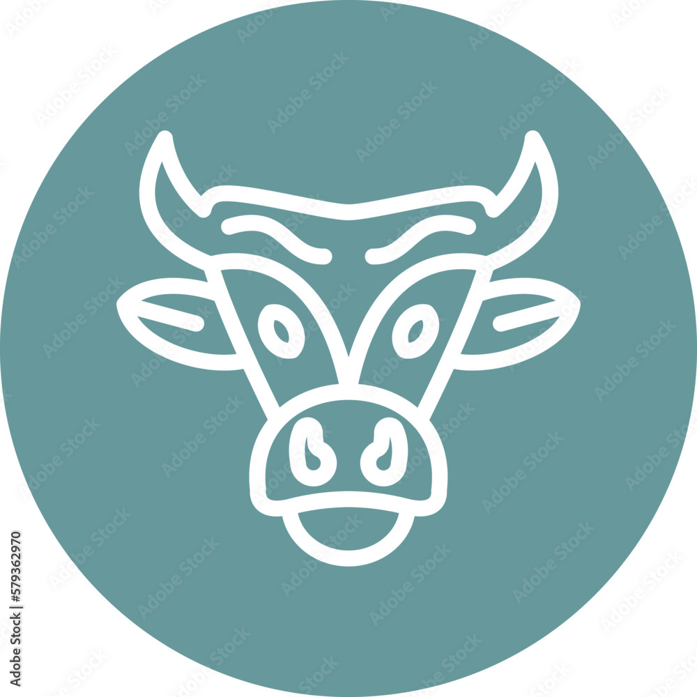 Vector Design Bull Skull Icon Style Vector Design Bull Skull Icon Style
