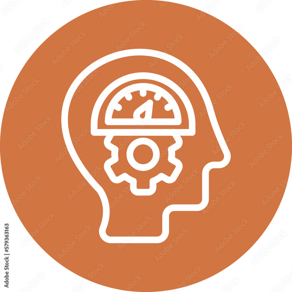 Vector Design Mental Control Icon Style