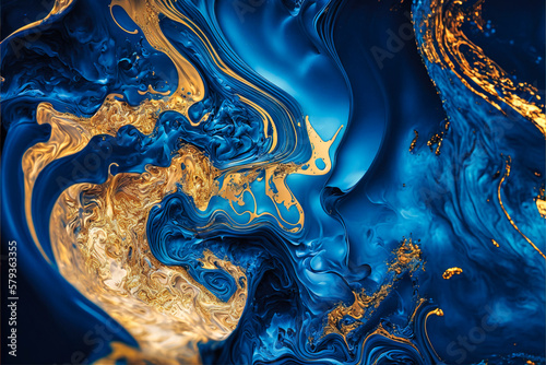 Marble, ink, paint, abstraction. Close-up image. Colorful abstract painting background. Oil paint with a high textured texture. Art to print. Printable artwork Generative AI