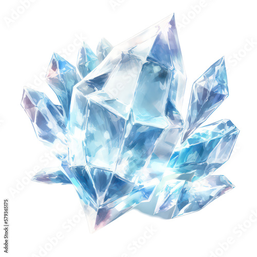 Magic crystal for games story,games decoration background. digital painting style. Anime art style. Illustration painting. Generative AI.