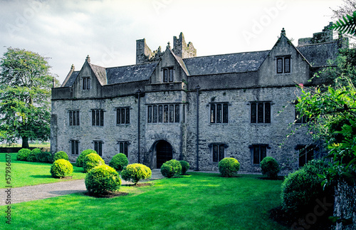 Ormond Castle in the town of Carrick on Suir showing Tudor period front. County Tipperary, Ireland photo