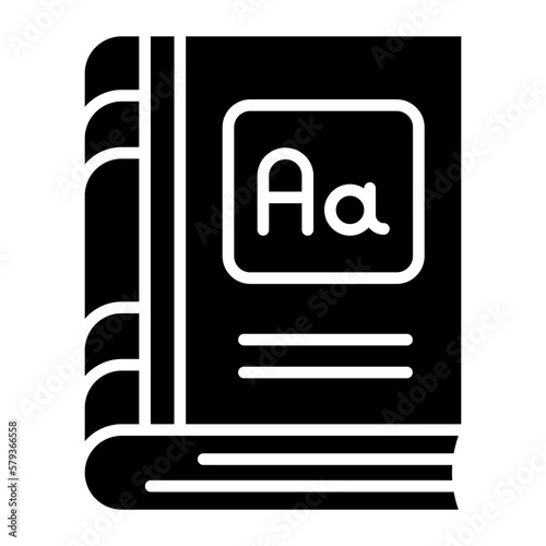 Dictionary book vector design in modern style, premium icon photo