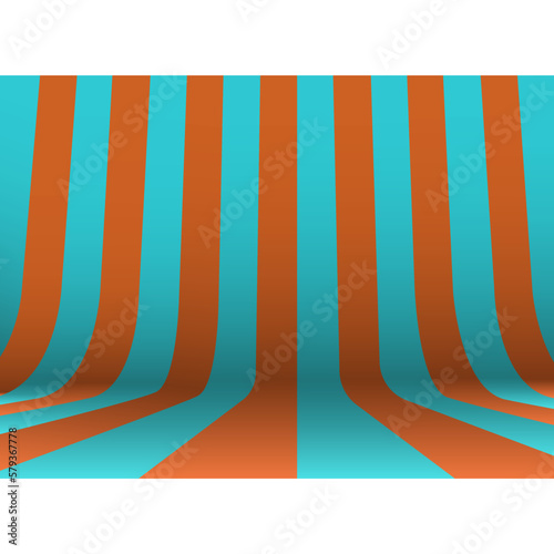 Orange and tosca backdrop design for your product illustration background needs
