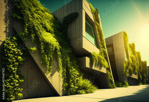 Ai-Generated Vertical Wall City: An Artistic, Unique, and Colorful Urban Landscape