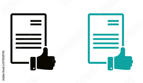 Authorization Approval Document Vector Icons
