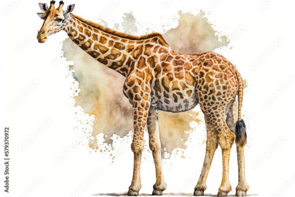 Obraz premium giraffe isolated on white