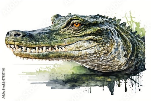 close up of an alligator