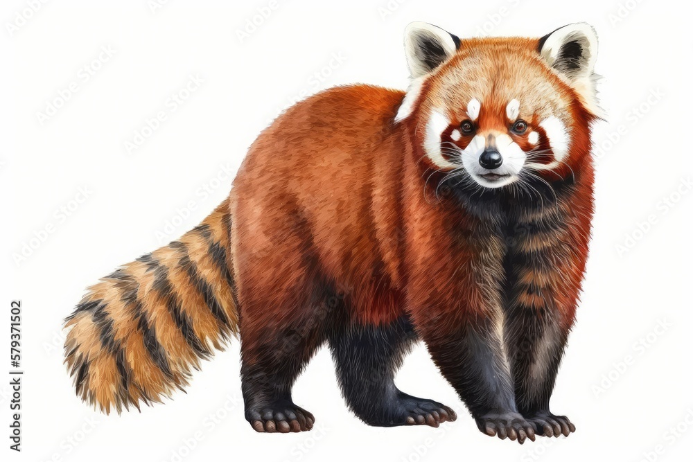 Red Panda on white background Red Panda on white background