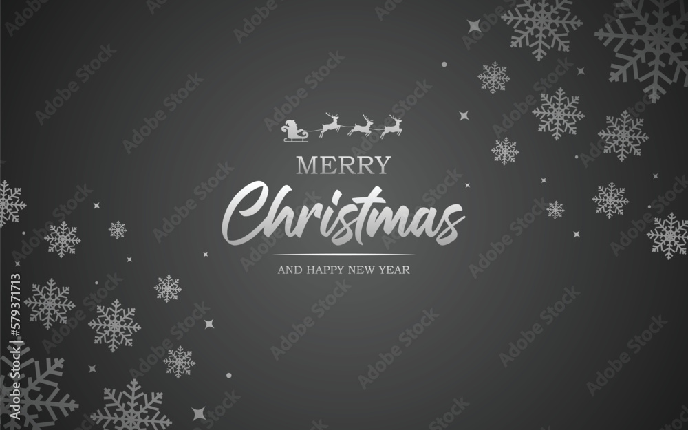Vector Template of Merry Christmas and Happy New Year Backdrop Design